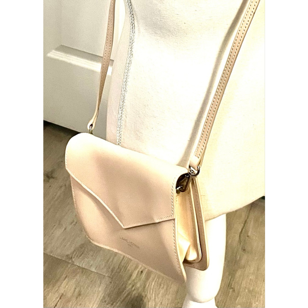 Lancaster Paris Envelope Crossbody Clutch with removable strap Beige color - Picture 7 of 7